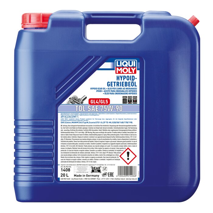 Hipoidālā transmisijas eļļa (GL4/5) TDL SAE 75W-90