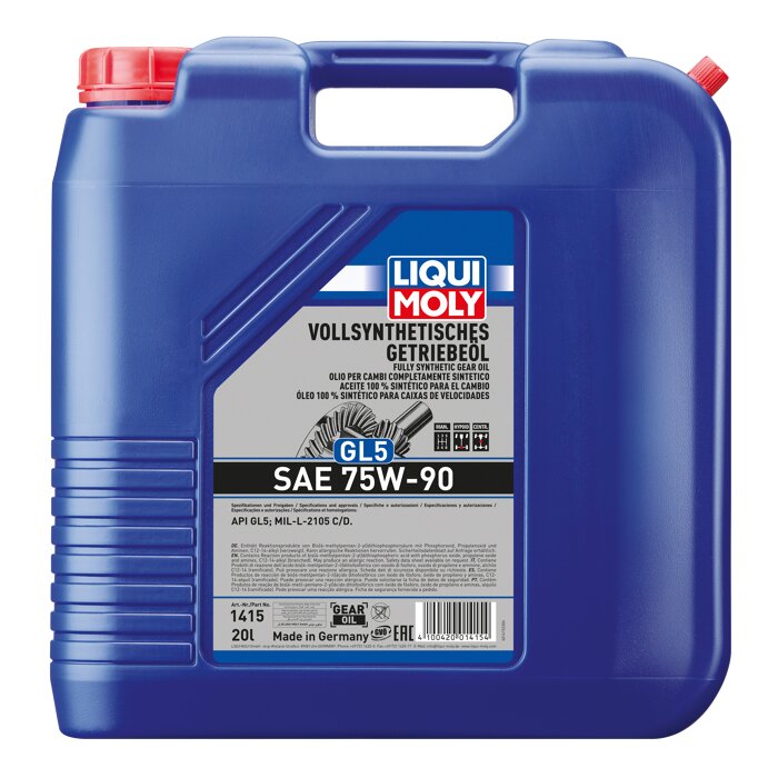 Fully Synthetic Gear Oil (GL5) SAE 75W-90